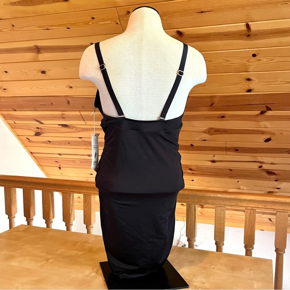 We Are HAH It Suits U Convertible One Piece Ruched Swim Dress in Noir Size M NWT - Picture 4 of 10